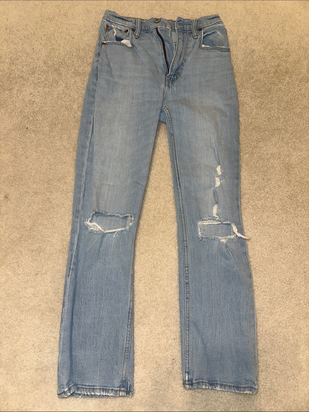 Abercrombie & Fitch The Ankle Straight Ultra High Rise